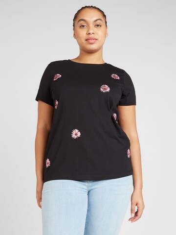 T-shirt 'SIHA' ONLY Carmakoma en noir : devant