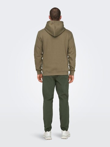 Only & Sons Sweatshirt 'ONSConnor' in Bruin