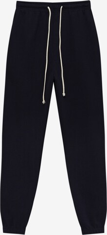 Pull&Bear Tapered Pants in Blue: front