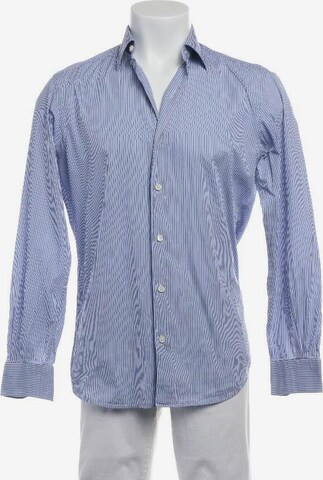 Zegna Button Up Shirt in S in Blue: front