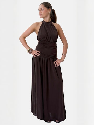TEESHOPPEN Jurk ' Olivia ' in Bruin