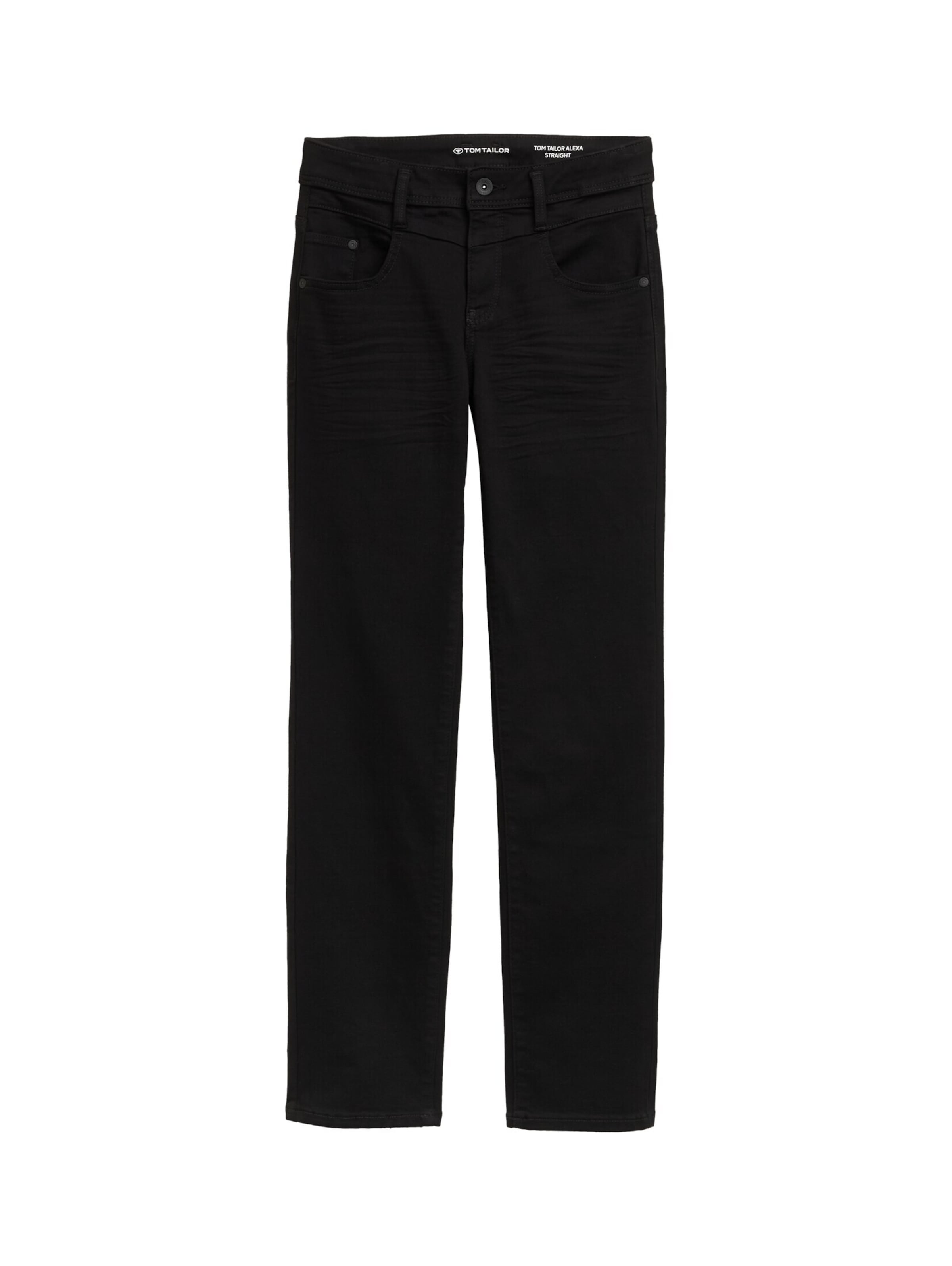 TOM TAILOR Regular Jeans 'Alexa' in Zwart: voorkant