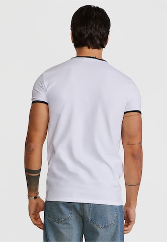 SikSilk Koszulka 'Ringer' w kolorze biały