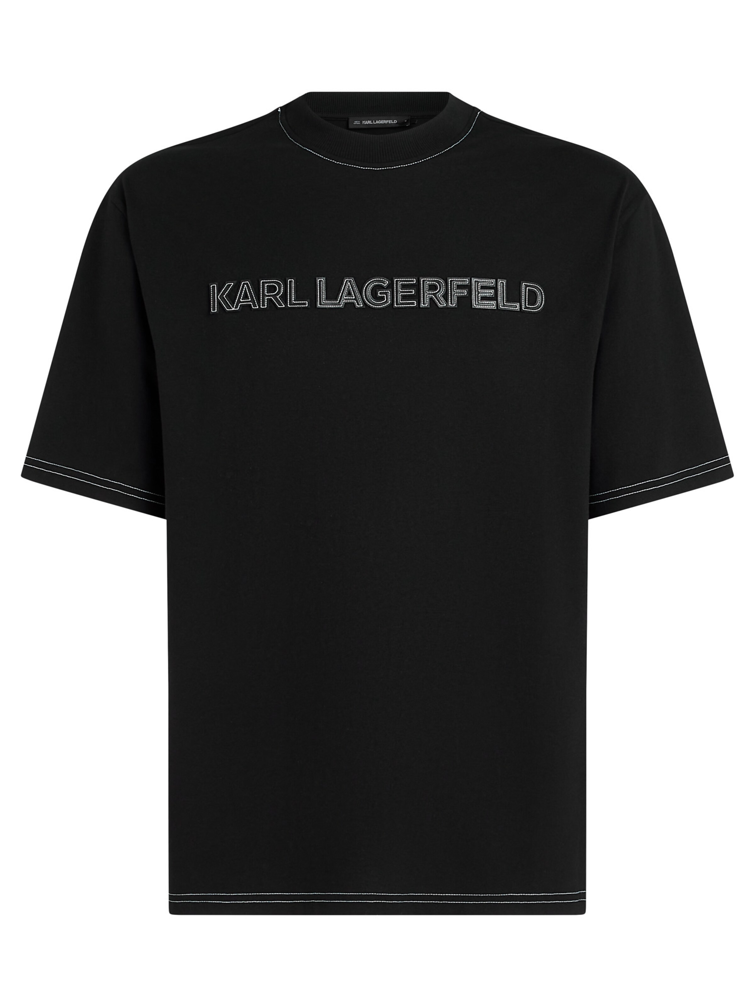 Karl Lagerfeld Тениска в черно: отпред