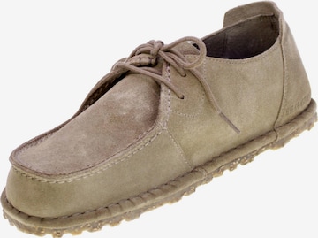 BIRKENSTOCK Veterschoen in Beige: voorkant