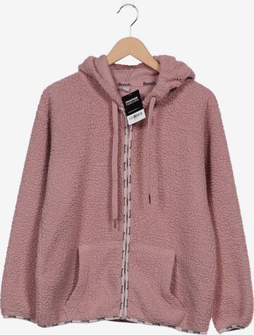 BENCH Sweatshirt & Zip-Up Hoodie in XXL in Pink: front