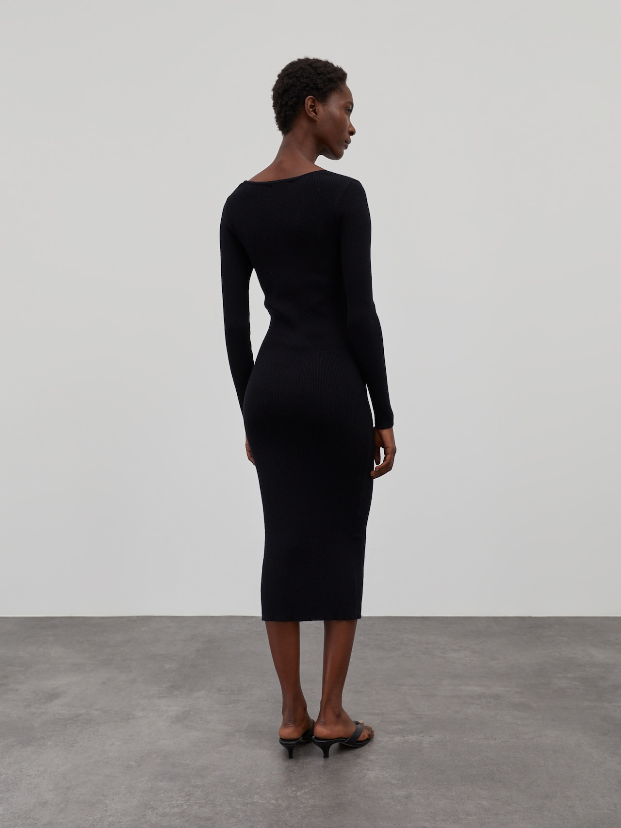 EDITED Producten Gebreide jurk 'Poppy' Zwart