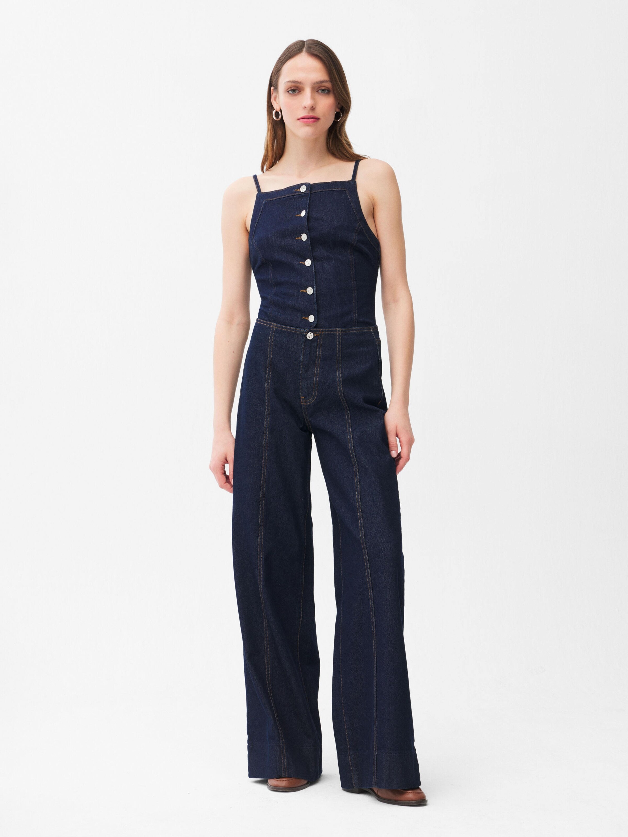 adl Wide leg Jeans in Blauw: voorkant