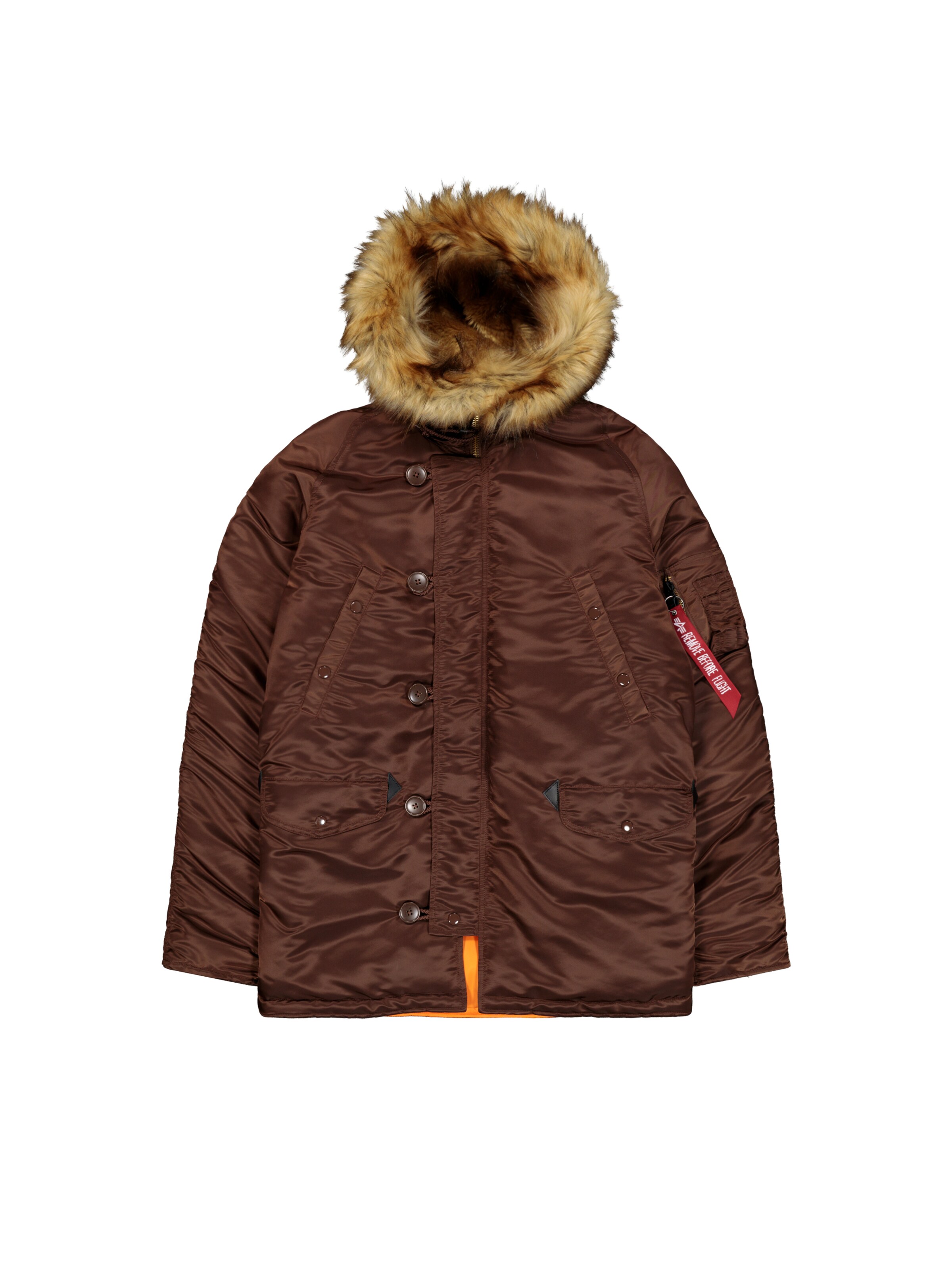 ALPHA INDUSTRIES Jacke 'N-3B VF 59' in Braun: Vorderseite