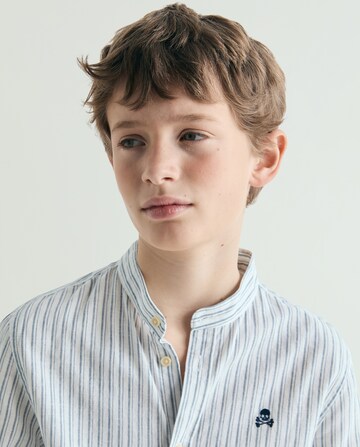 Scalpers Regular fit Overhemd 'Mao' in Blauw