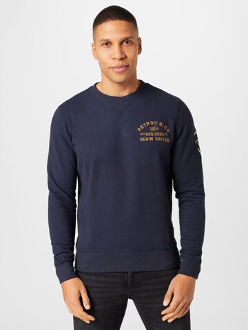 Petrol Industries Sweatshirt in Blue: front