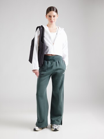 NIKE Wide leg Παντελόνι 'Phoenix Fleece' σε πράσινο