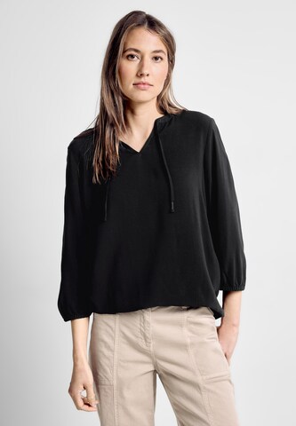 CECIL Blouse 'Dobby' in Black: front