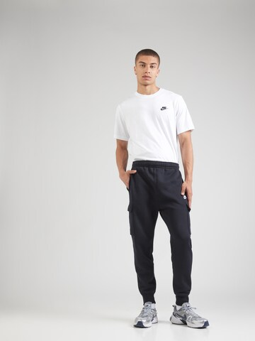 Nike Sportswear Tapered Cargo Pants 'CLUB FLEECE' in Black