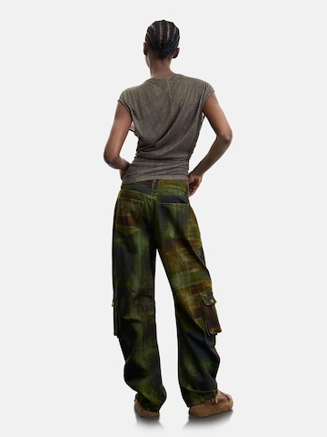 Desigual Regular Broek in Groen