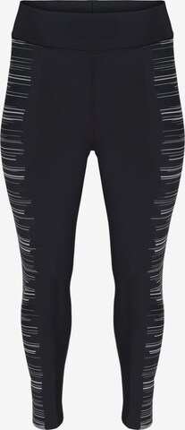 Active by Zizzi Skinny Spodnie sportowe 'Atracy' w kolorze czarny