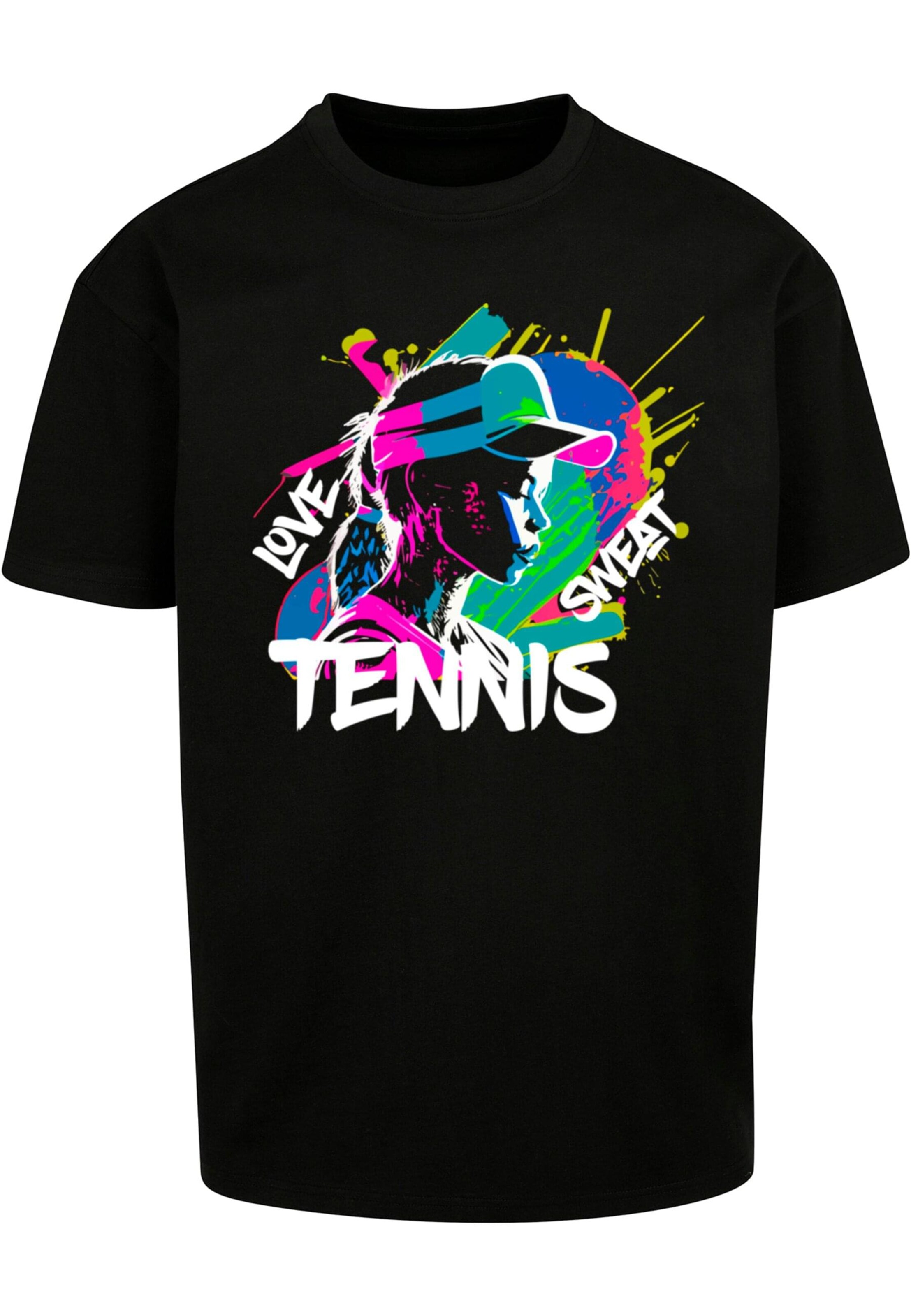 Merchcode Shirt 'Tennis Love, Sweat' in Black: front