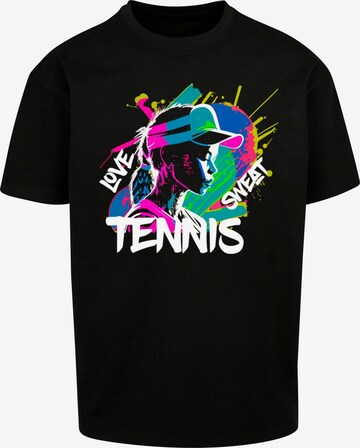 Merchcode Shirt 'Tennis Love, Sweat' in Black: front