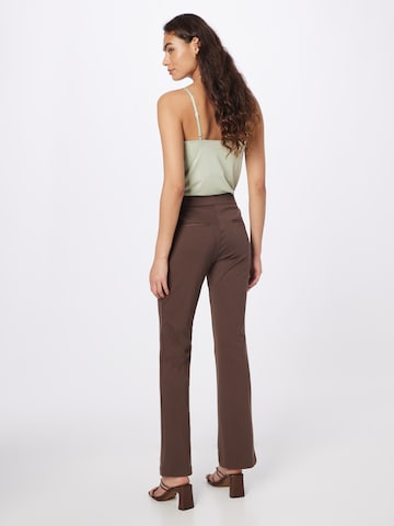 ICHI Flared Trousers in Brown