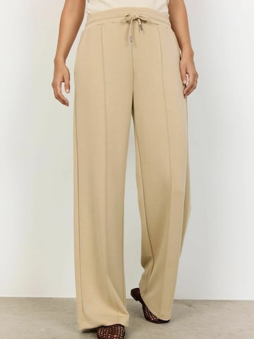 Wide Leg Pantalon 'BANU' Soyaconcept en beige : devant