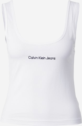 Calvin Klein Jeans Топ в бяло: отпред