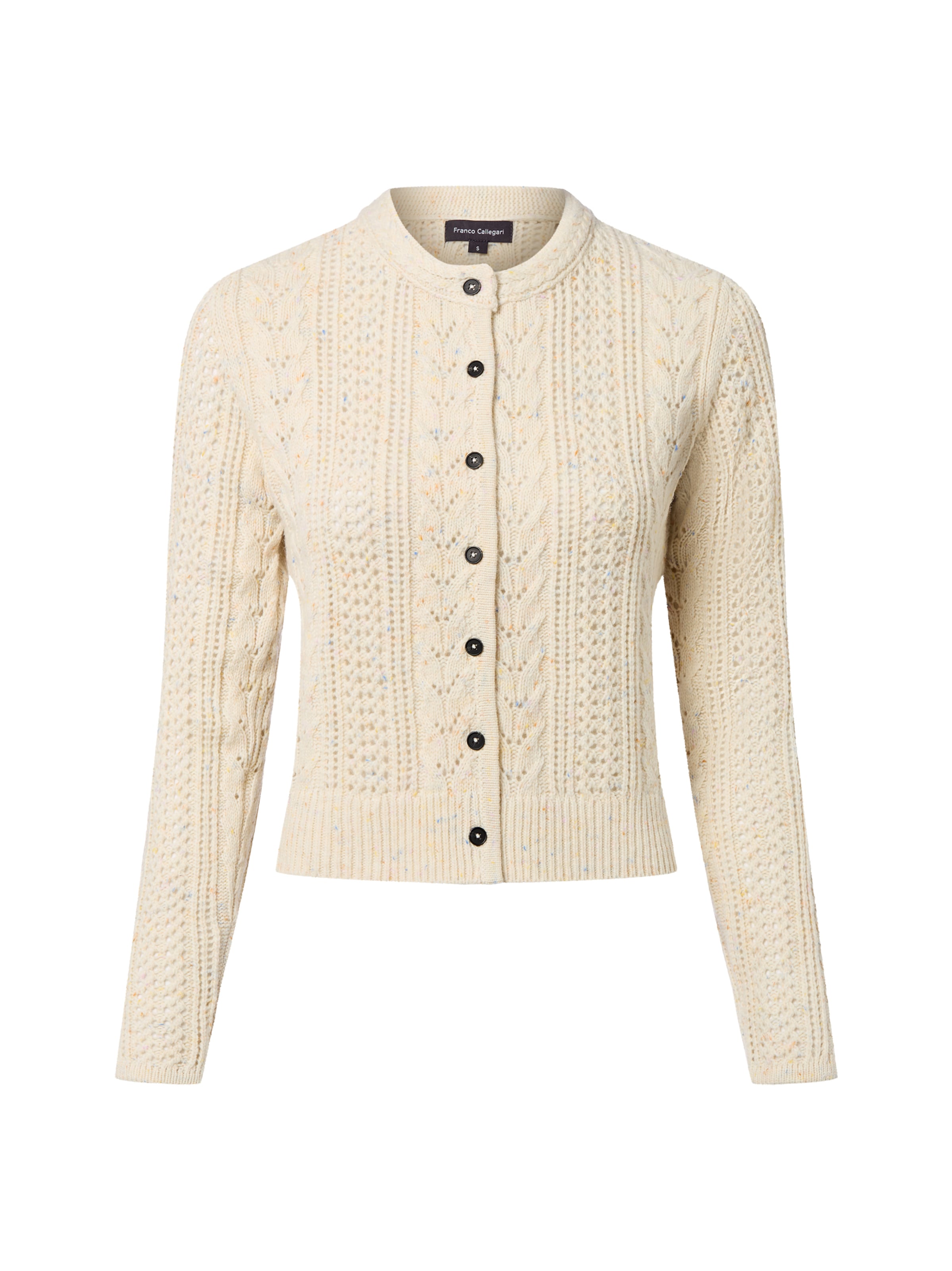 Franco Callegari Gebreid vest in Beige: voorkant