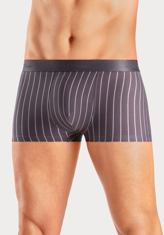 s.Oliver - Calzoncillo boxer 'Hipster' en gris: frente