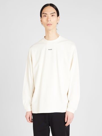 HUGO Sweatshirt 'Dapaso' in White: front