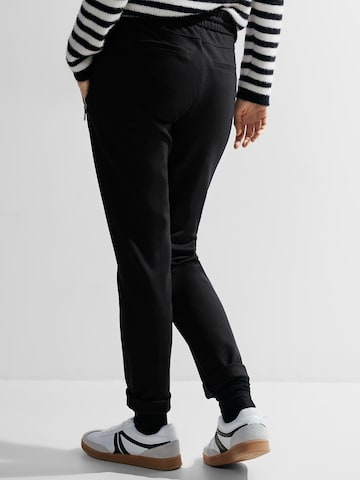 CECIL Slim fit Trousers 'Tracey' in Black