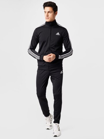 ADIDAS SPORTSWEAR Sportanzug 'Essentials 3-Stripes' in Schwarz: predná strana