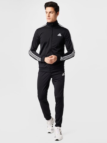 ADIDAS SPORTSWEAR Tracksuit 'Essentials 3-Stripes' in Black: front