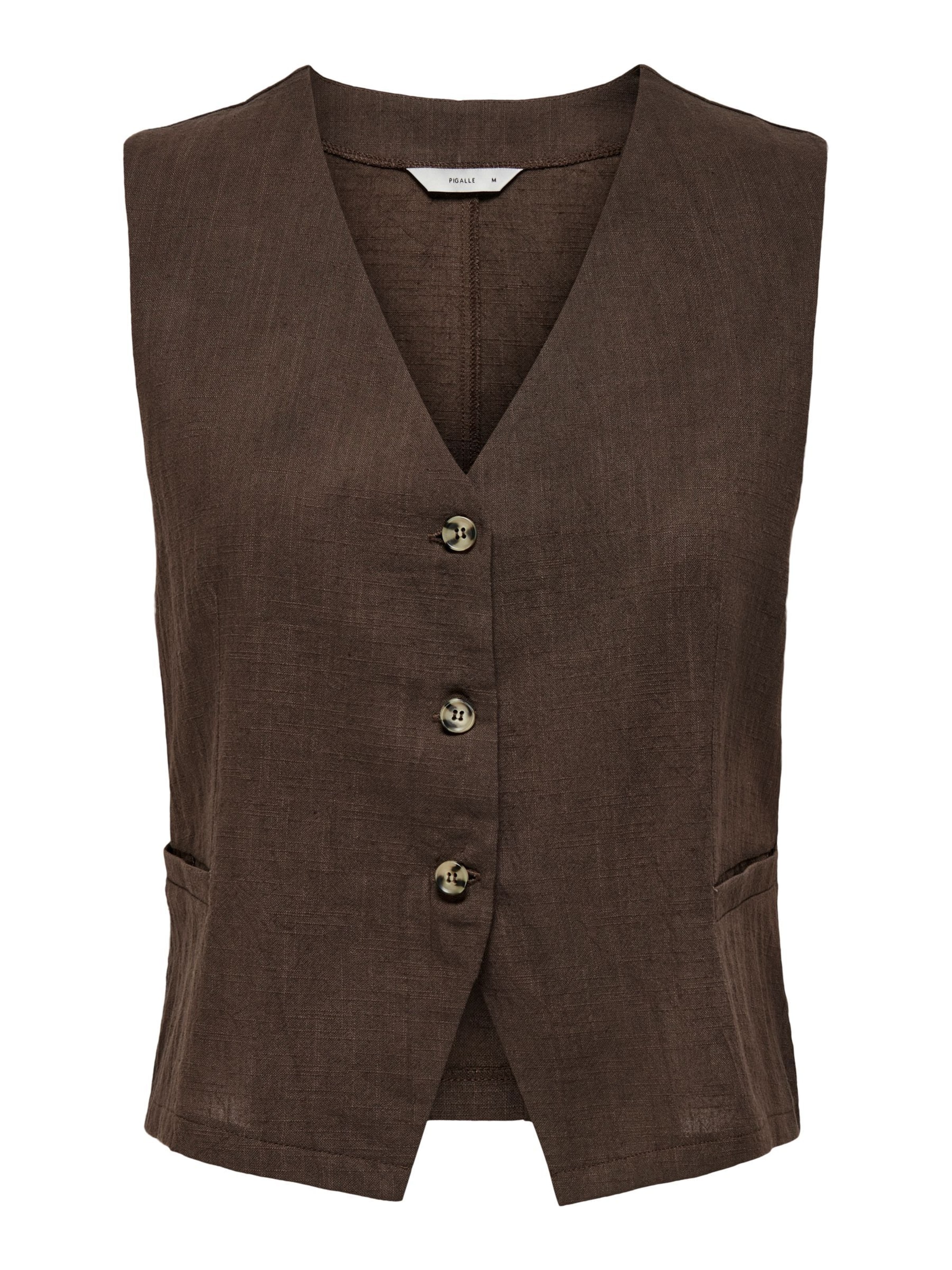 ONLY Suit vest 'ONLTizana' in Brown: front
