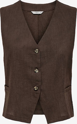 ONLY Suit vest 'ONLTizana' in Brown: front