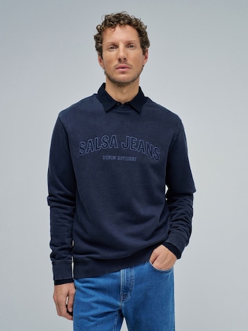 Salsa Jeans Trui in Blauw: voorkant