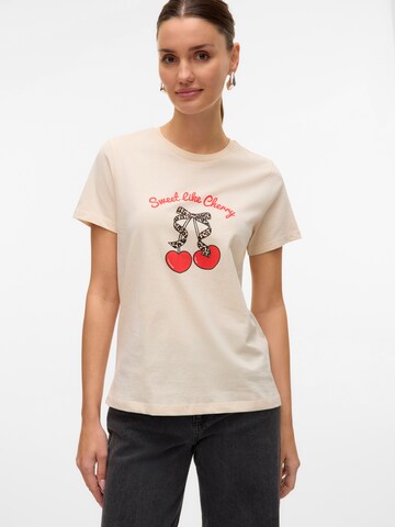 Maglietta di VERO MODA in beige: frontale