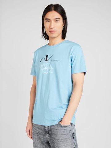 Calvin Klein Jeans Regular Shirt in Blauw: voorkant