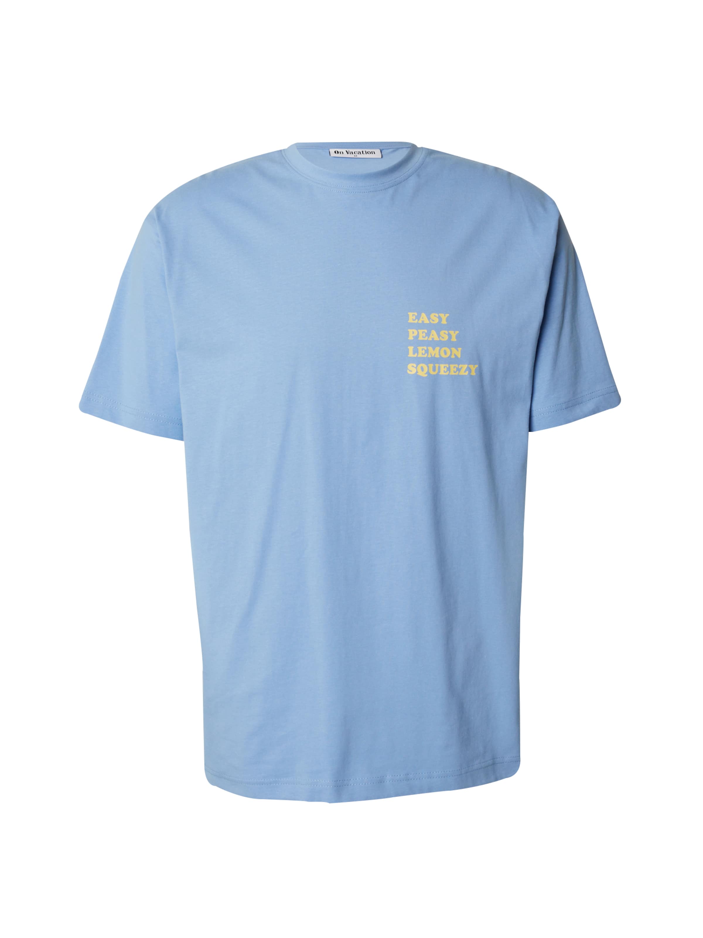 On Vacation Shirt 'Lemon Squeezy' in Blauw: voorkant