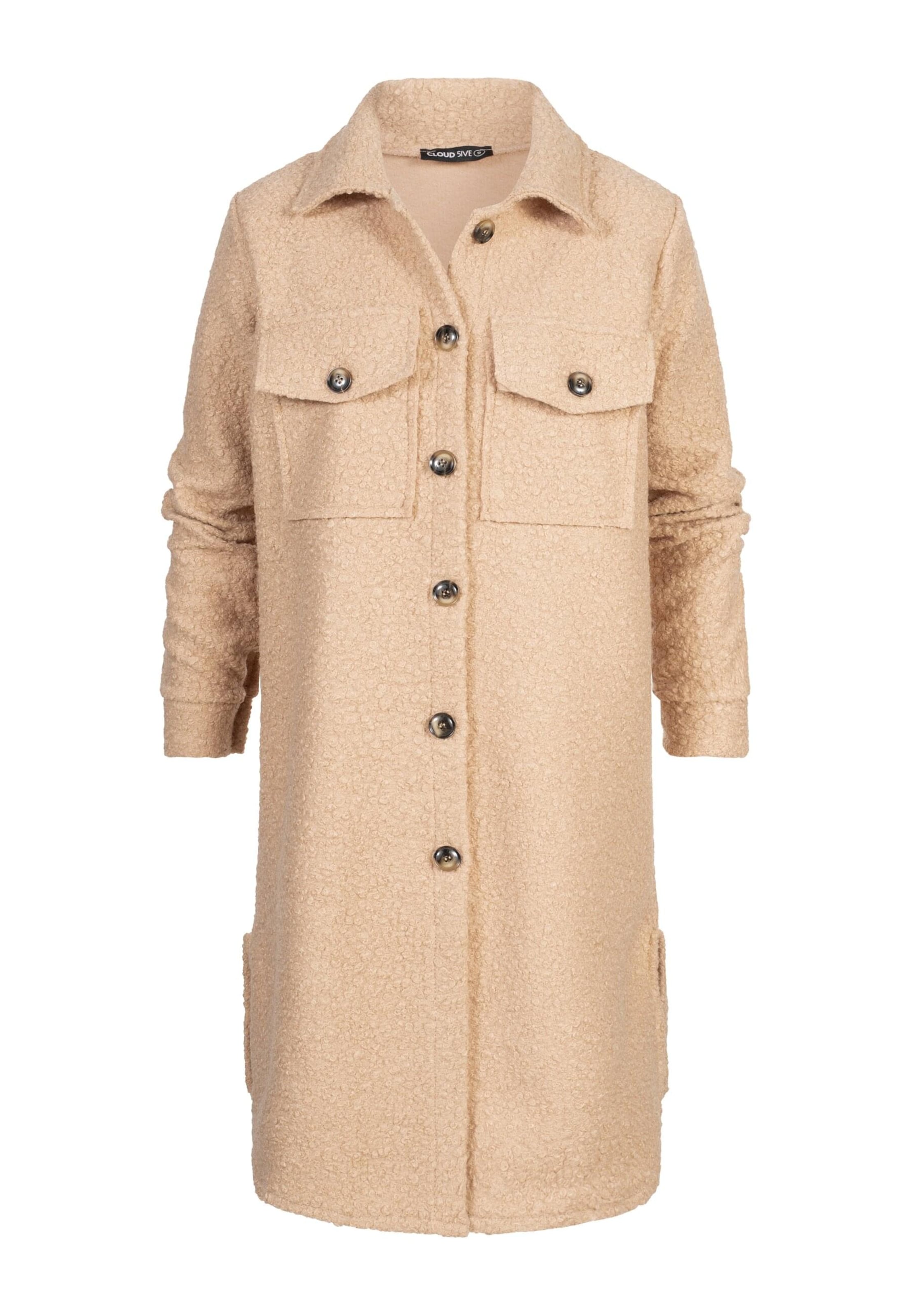 Cloud5ive Übergangsmantel in Beige: Vorderseite
