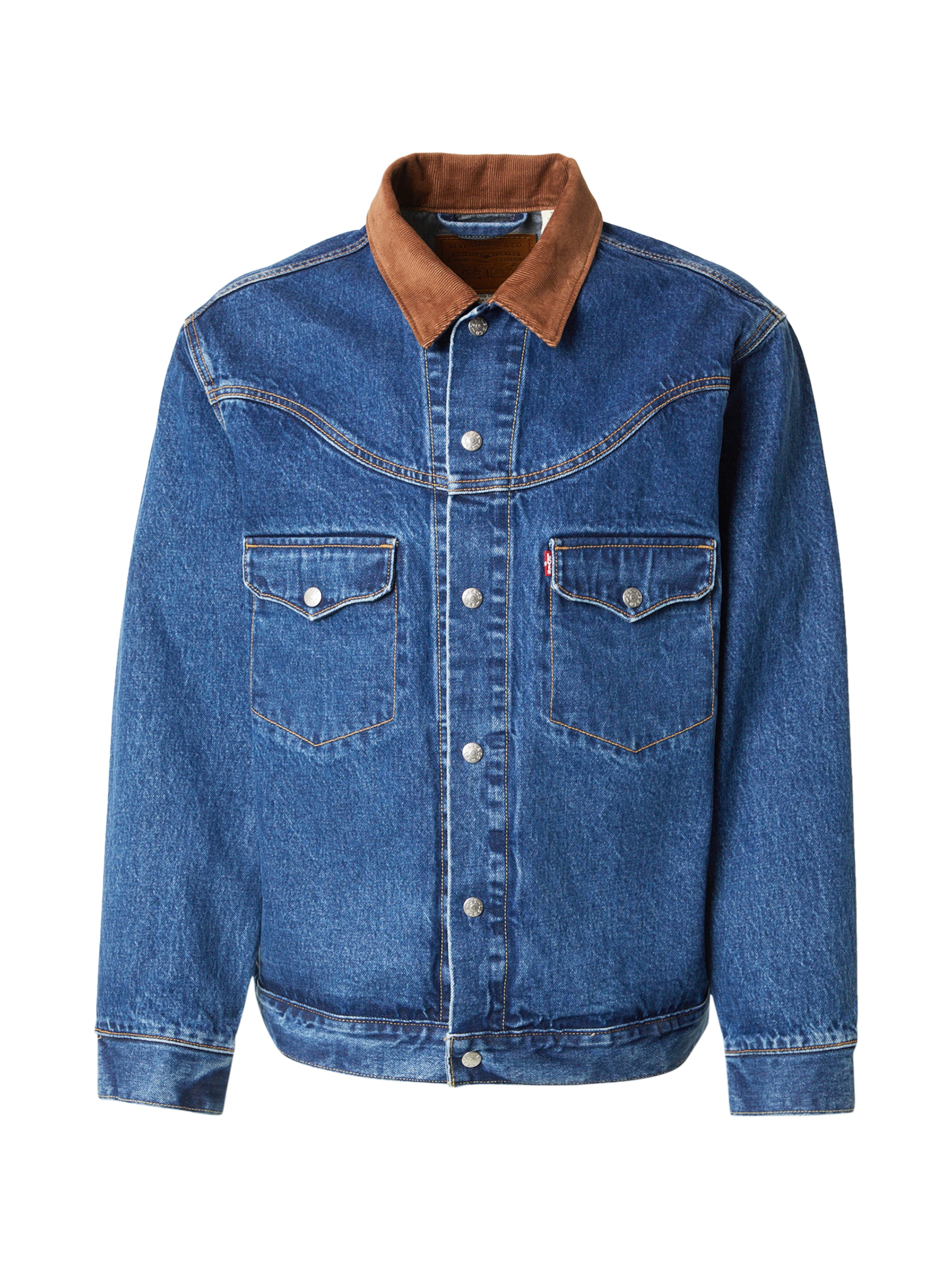 LEVI'S ® Átmeneti dzseki 'Western Shorthorn Trucker Jacket' - kék: elől