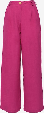 FRESHLIONS Wide leg Broek in Roze: voorkant