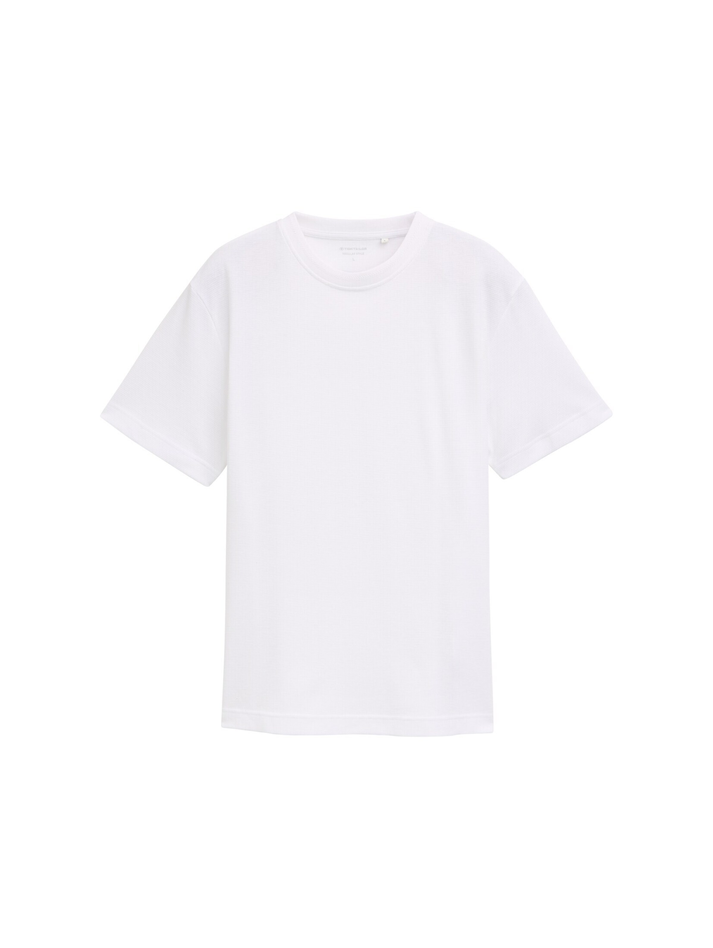 T-Shirt TOM TAILOR en blanc : devant