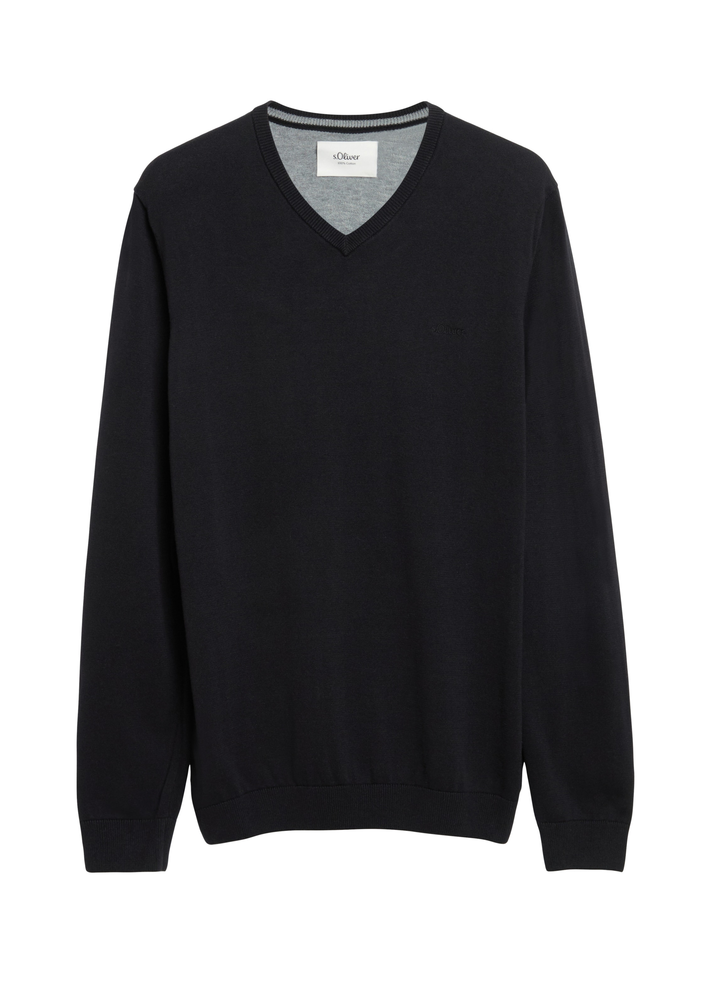 s.Oliver Pullover in Schwarz: Vorderseite