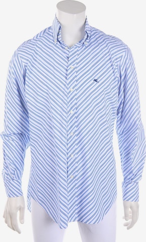 Etro Button Up Shirt in L in Blue: front