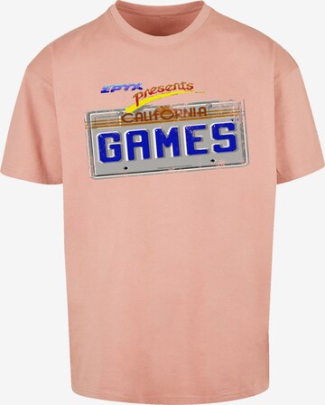 T-Shirt 'California Games Plate' F4NT4STIC en orange : devant