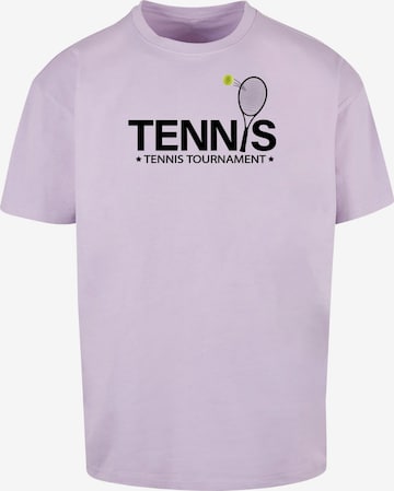 T-Shirt 'Tennis Racket' Merchcode en violet : devant