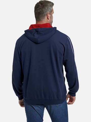 Charles Colby Zip-Up Hoodie ' Duke Jbon ' in Blue