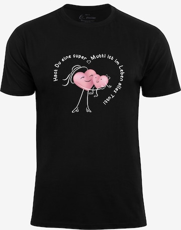 Cotton Prime Shirt 'Super Mutti' in Zwart: voorkant