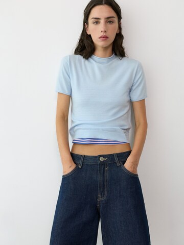 Pull&Bear Pulover | modra barva: sprednja stran