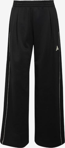 juoda ADIDAS SPORTSWEAR Plačios klešnės Sportinės kelnės: priekis