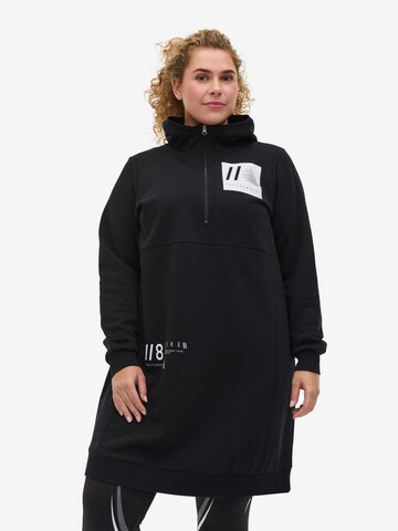 Rochie de la Active by Zizzi pe negru: față